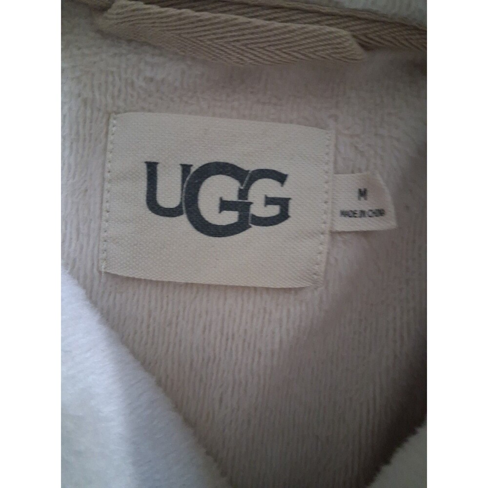 UGG Women Duffield 11 Oatmeal Plush Fleece Robe Shawl Collar Belted Cozy Lounge - Picture 12 of 12